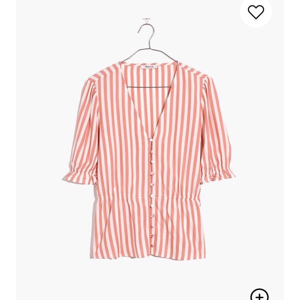 Madewell V-neck Peplum Shirt